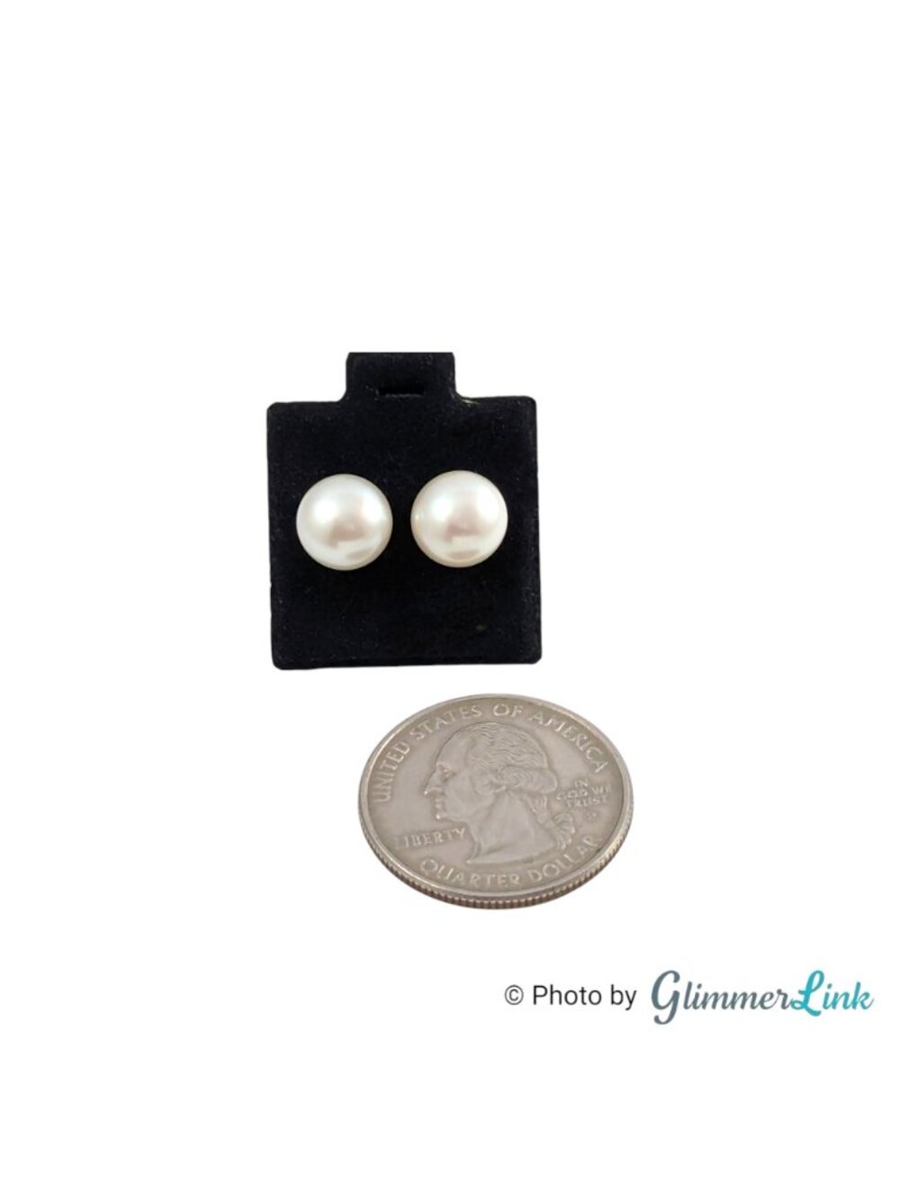 Honora White Cultured Pearl 8.5mm Stainless Steel Stud Earrings - Picture 6 of 11
